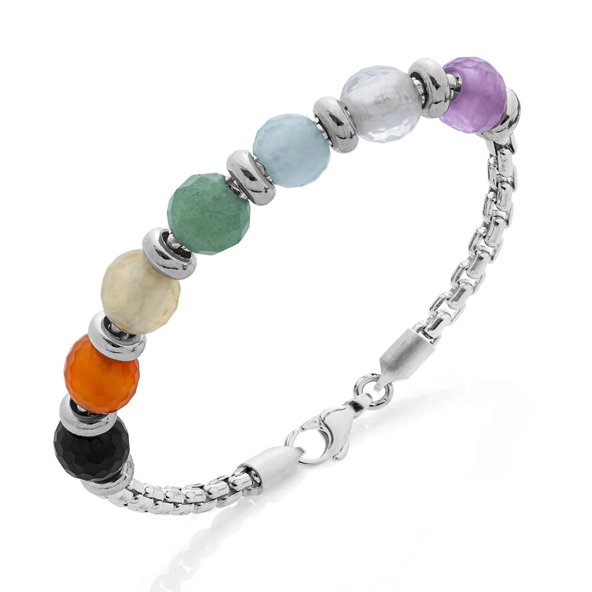 b.yours IN MOVE Armband 7 Chakra – 925 Silber, Unisex