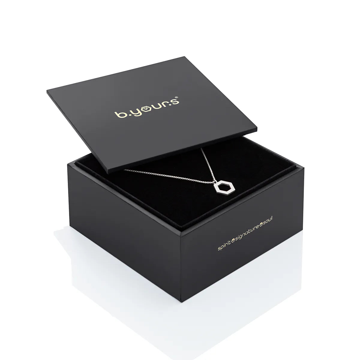 b.yours IN SPARKLE BALANCE Armband Hexagon Diamant – 750 Weißgold – in Geschenkbox