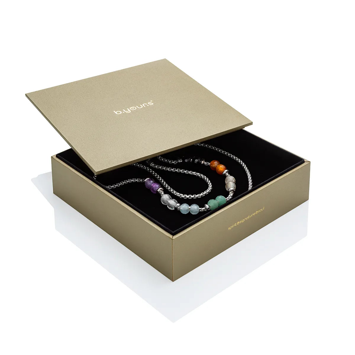 b.yours IN MOVE Kette 7 Chakra – 925 Silber, Damen – in Geschenkbox