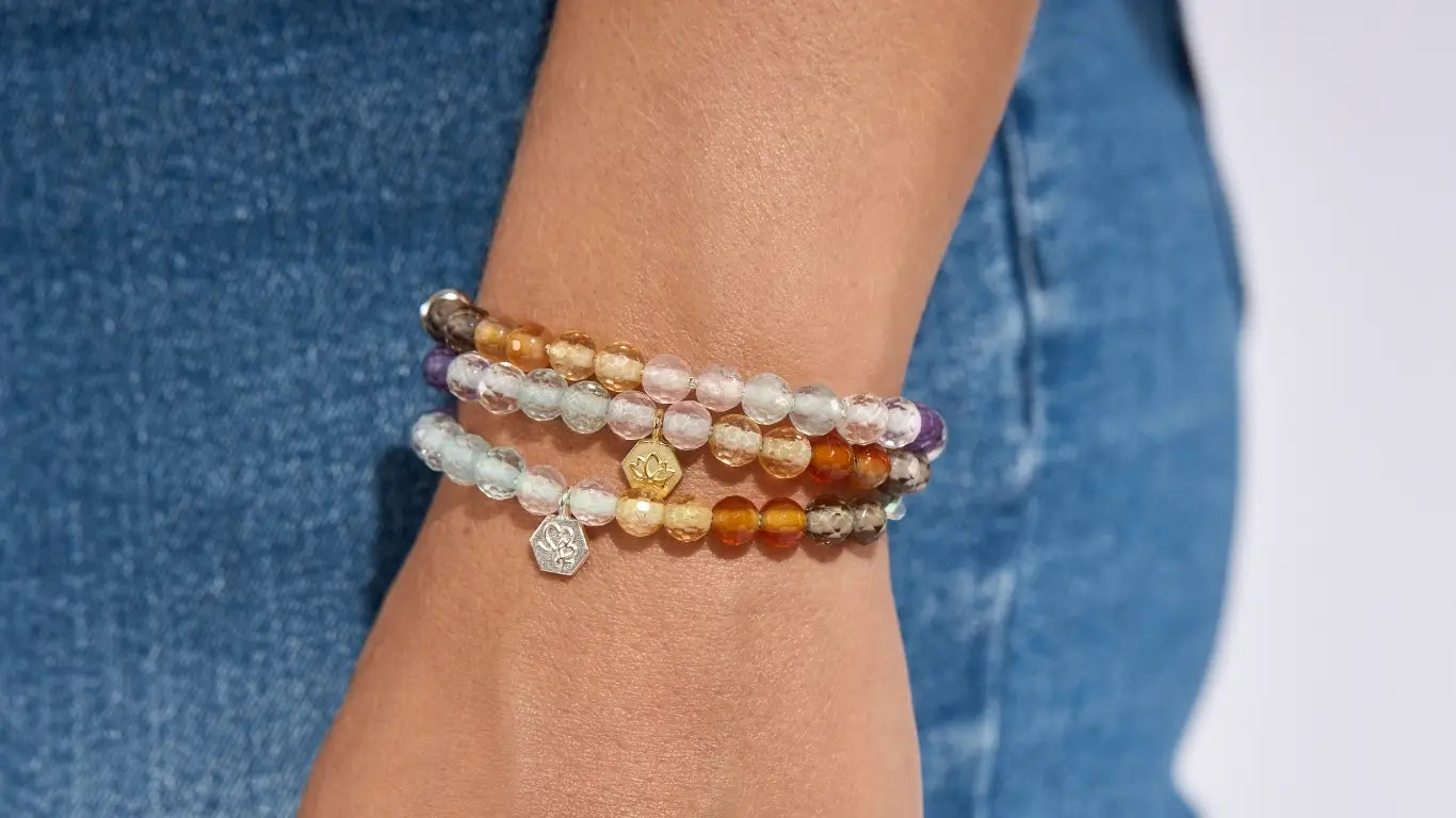 b.yours IN TOUCH Armband 7 Chakra – 750 Gelbgold, Unisex