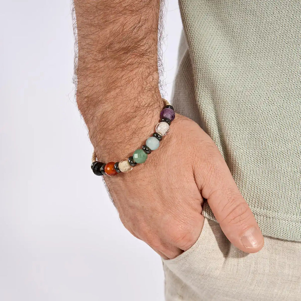 b.yours IN MOVE Armband 7 Chakra – 925 Silber, Unisex