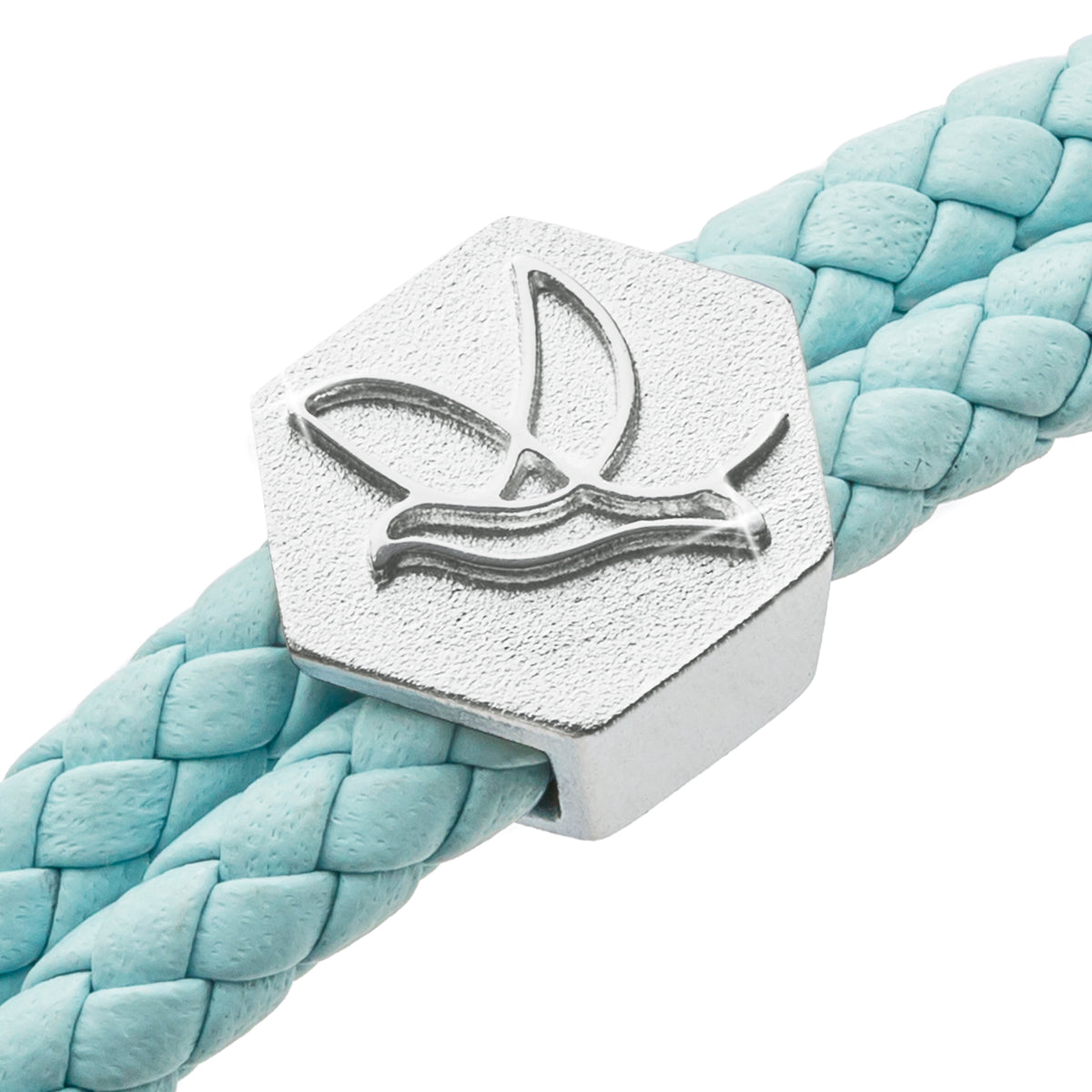 b.yours IN YOU – Nahaufnahme Taube 925 Silber, Armband Hellblau, Unisex