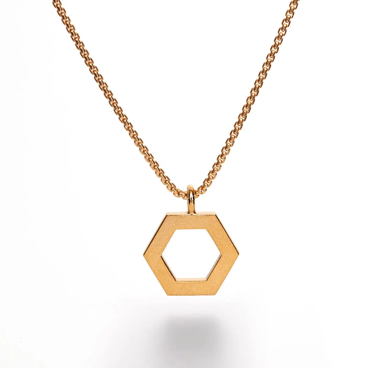 b.yours IN FREE BALANCE Kette Hexagon – 750 Roségold, Unisex