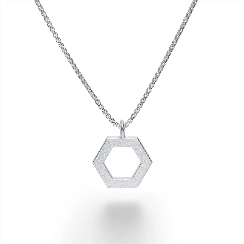 b.yours IN FREE BALANCE Kette Hexagon – 925 Silber, Unisex