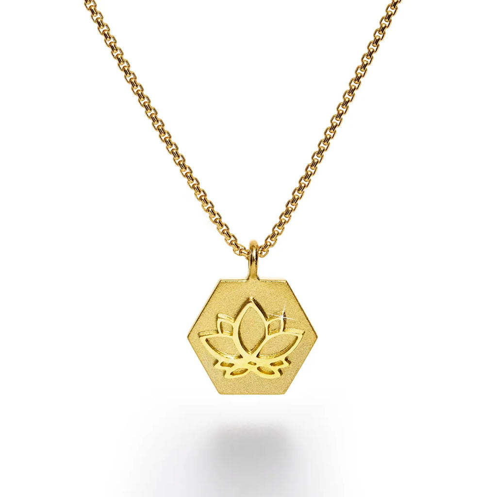 b.yours IN YOU Kette Lotus – 750 Gelbgold, Damen