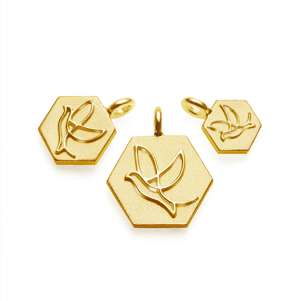b.yours IN YOU Nylonarmband Taube Gelb – 750 Gelbgold, Unisex
