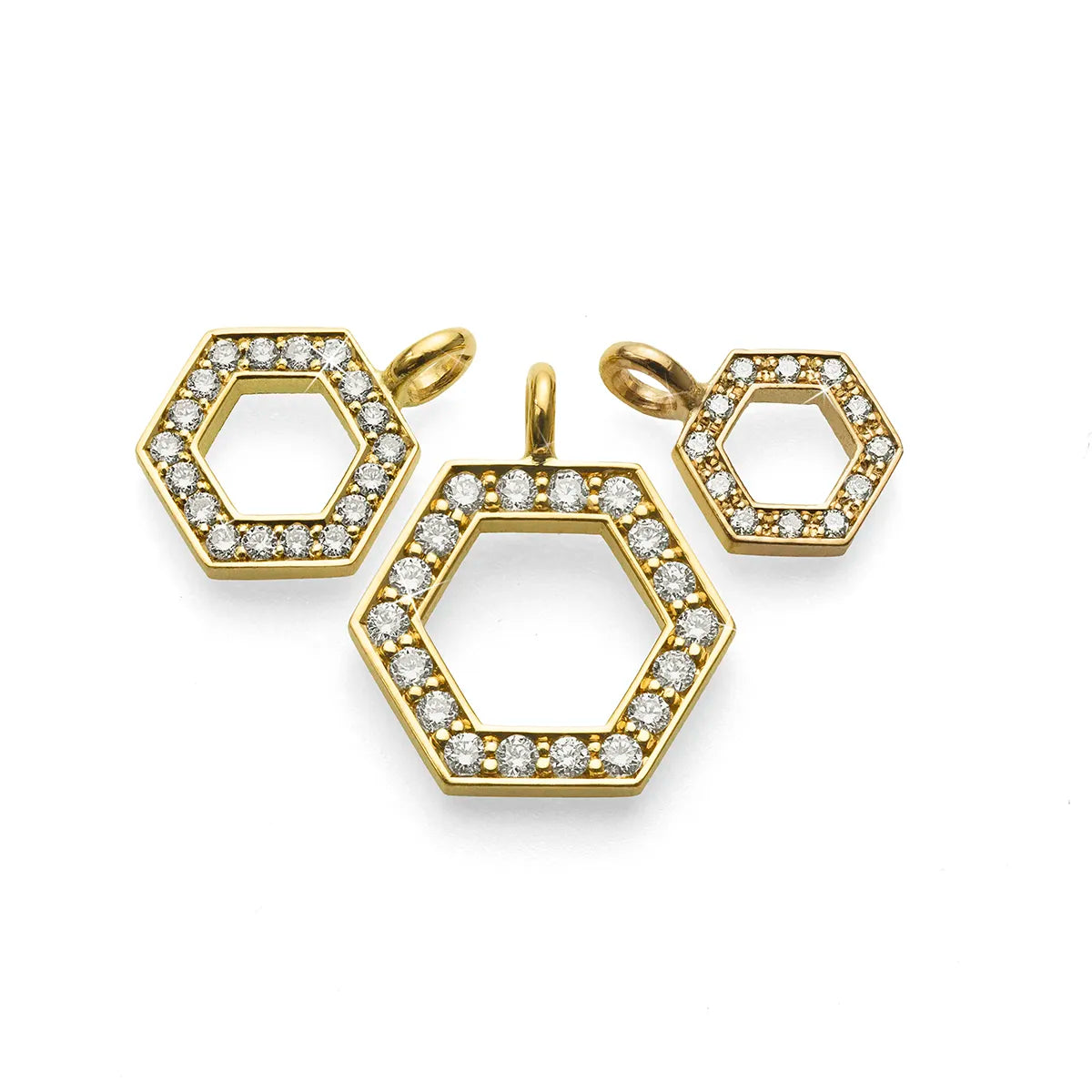 b.yours IN SPARKLE BALANCE Kette Hexagon Diamant – Variantenübersicht, 750 Gelbgold
