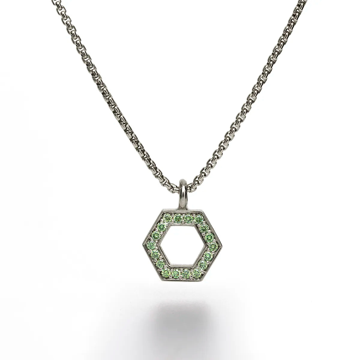 b.yours IN SPARKLE BALANCE Kette Hexagon Diamant Weiß – 750 Weißgold