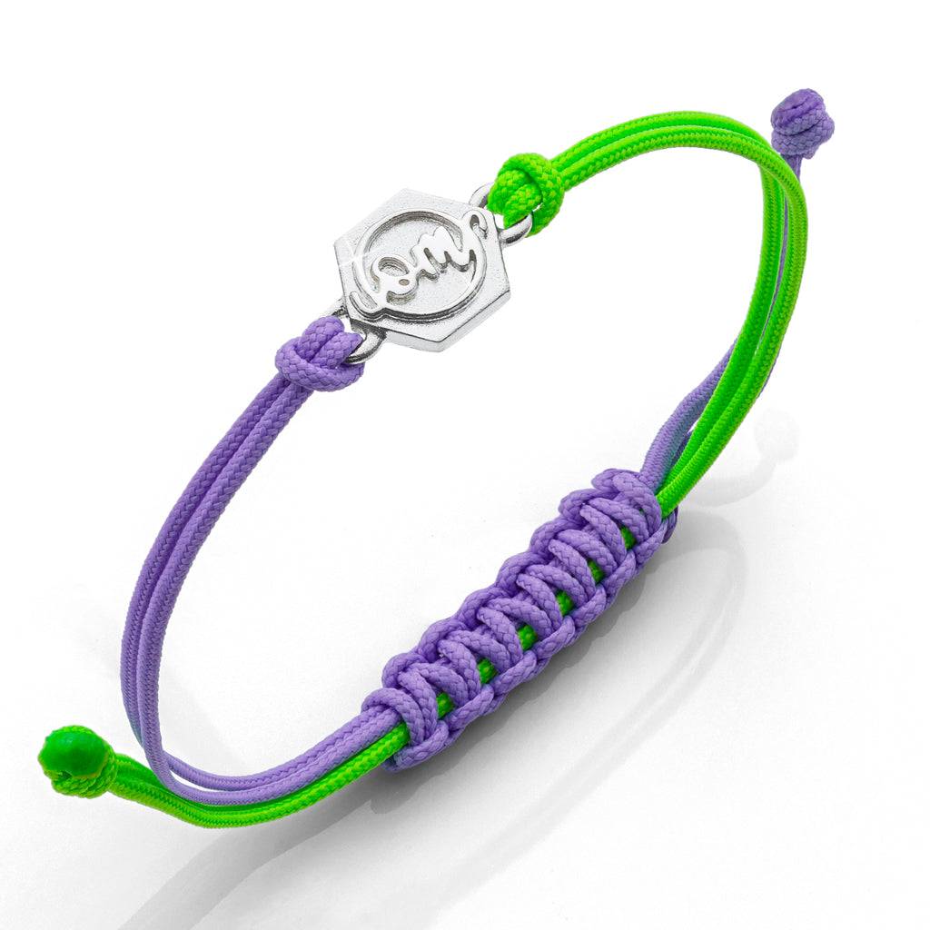b.yours IN YOU Nylonarmband Om Grün – 925 Silber, Unisex